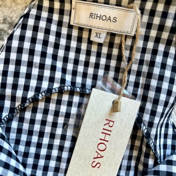 The Lapel Plaid Sleeveless Cotton Pocket Mini Dress - Picture 4 of 8